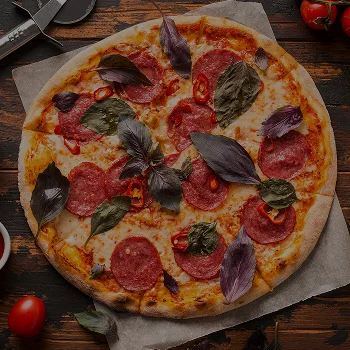 Wood fired pizza at La Tavola Dorata